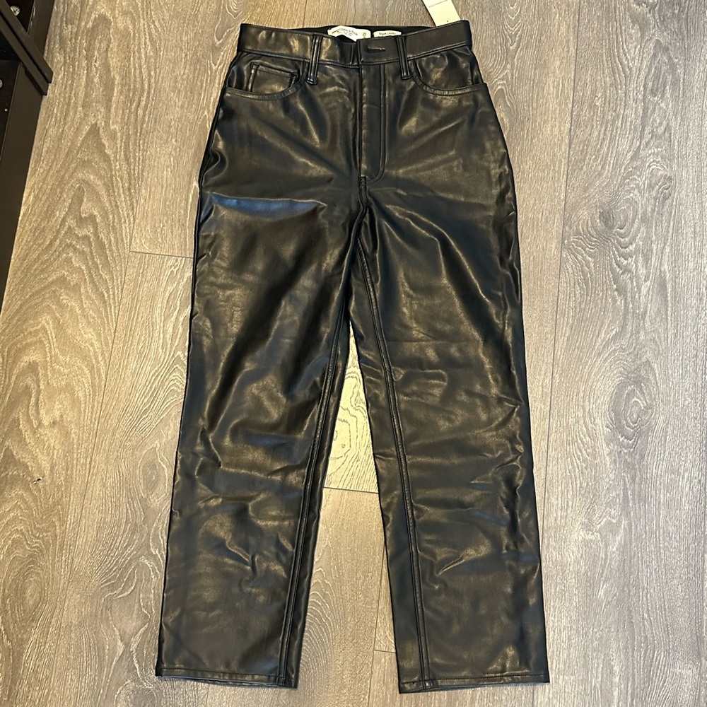 BNWT - Ankle Straight Vegan Leather Pant